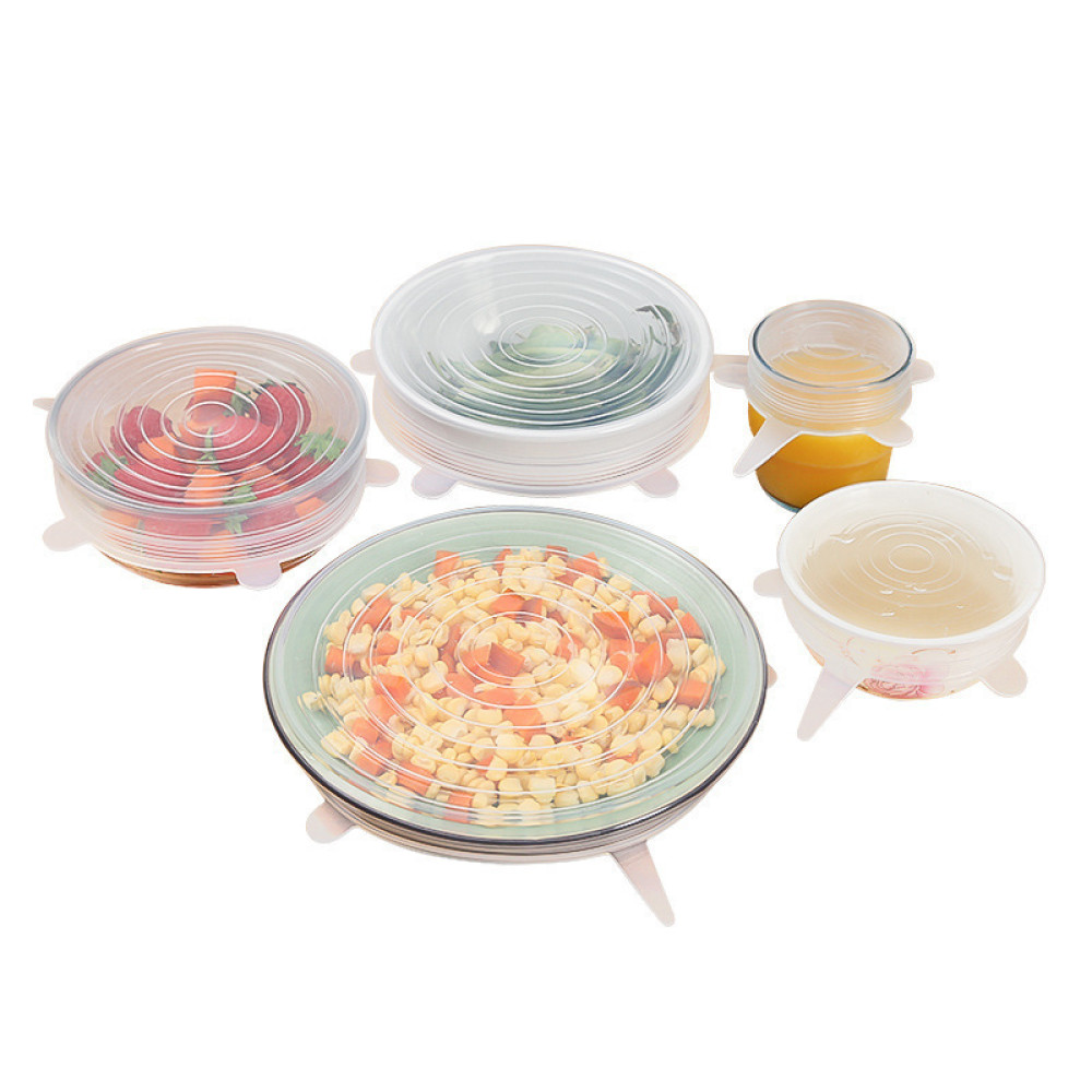 Силиконовые крышки 6 шт белые