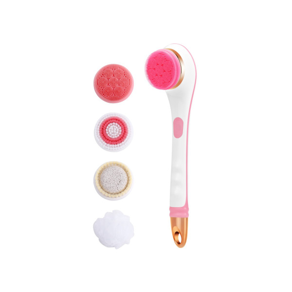 Электрическая массажная щетка 4 в 1 розовая