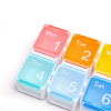 Контейнер для пігулок на тиждень: 8 відділень синій
