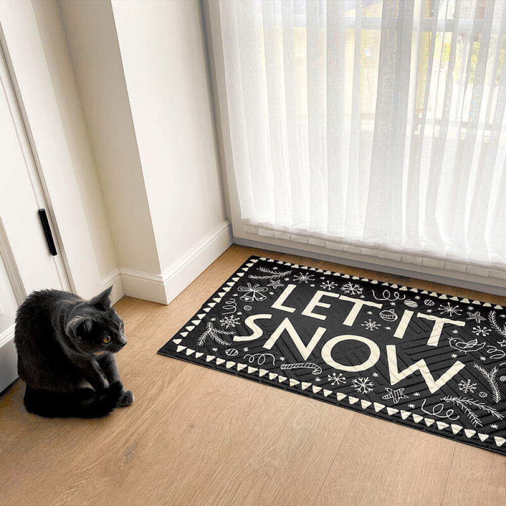 Коврик придверный с принтом Let It Snow