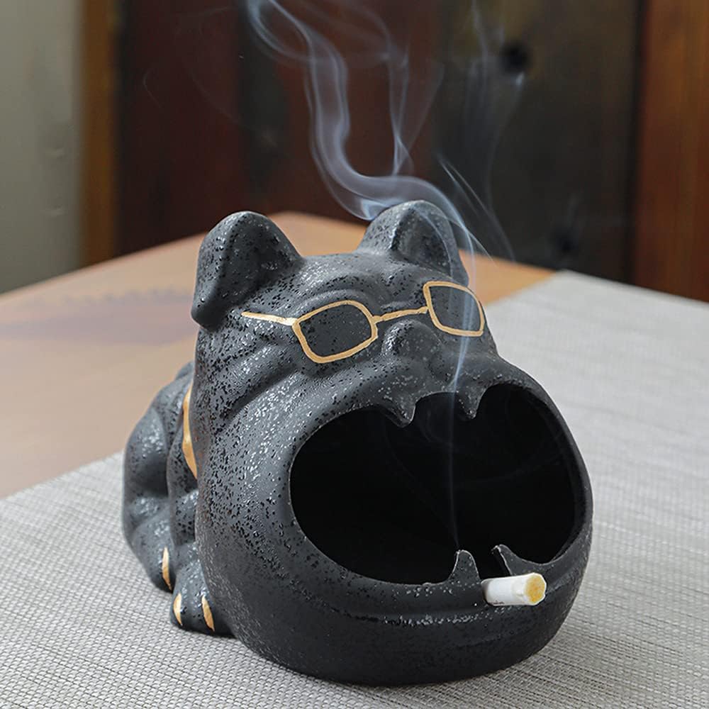 Попільничка Бульдог чорний