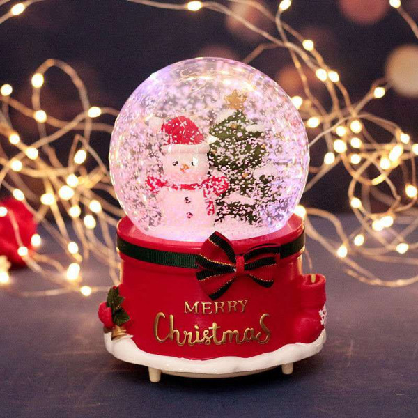 Снежный шар Merry Christmas снеговик большой