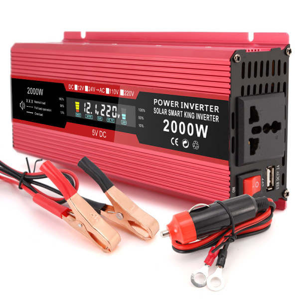 Автомобільний інвертор перетворювач напруги з 12v на 220v 2000W